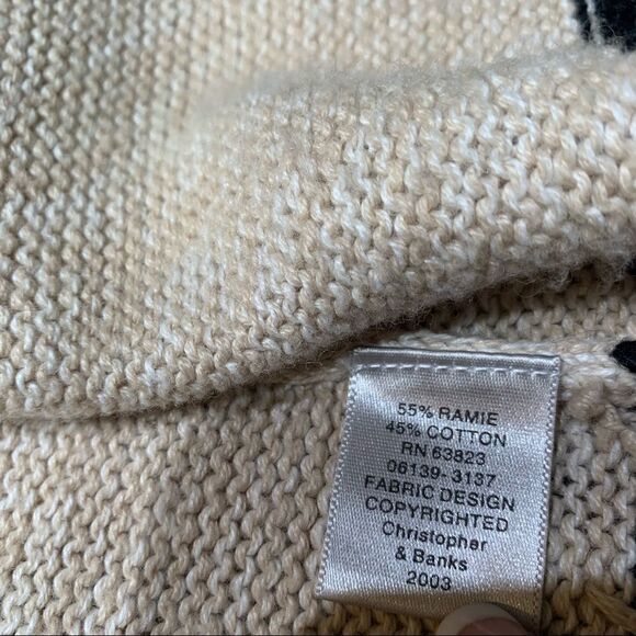 Christopher & Banks Sweater Vest Cat Embroidered size Medium - Picture 7 of 8